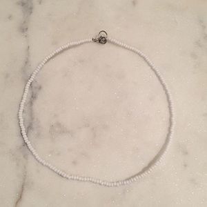 white beaded necklace
